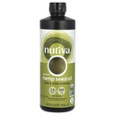 Nutiva Huile de chanvre brut biologique pressée à froid, 24 once, USDA Organique, non OGM, entière 30 Approuvé, végétalien, sans gluten et kéto, riche en acides gras oméga 3 et 6