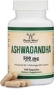 Ashwagandha Capsules, 120 Compte (500mg Extrait 20:1 Potence) Adaptogène Stress Relief par Double Wood
