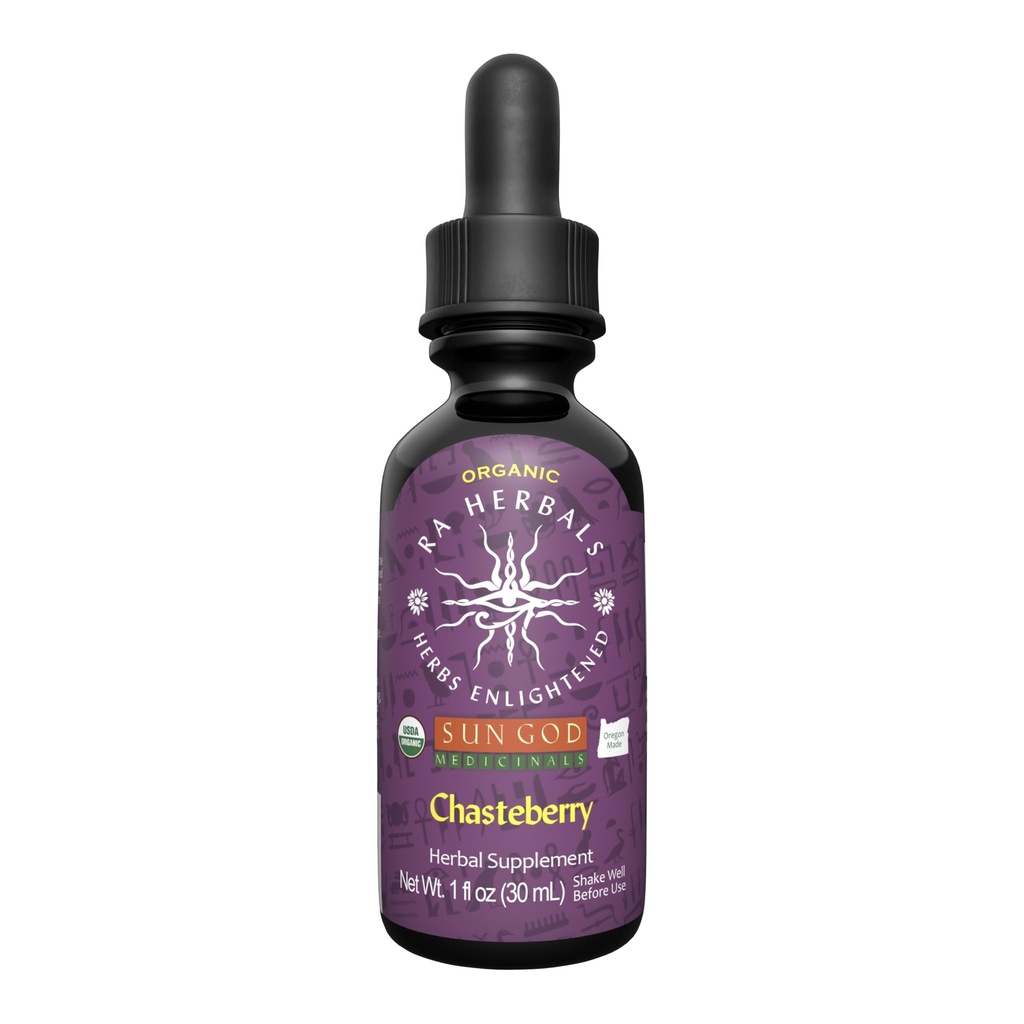 Extrait de chasteberge biologique de Ra Herbals Vitex Agnus-Castus Teinture d'herbes femelles et soutien menstruel
