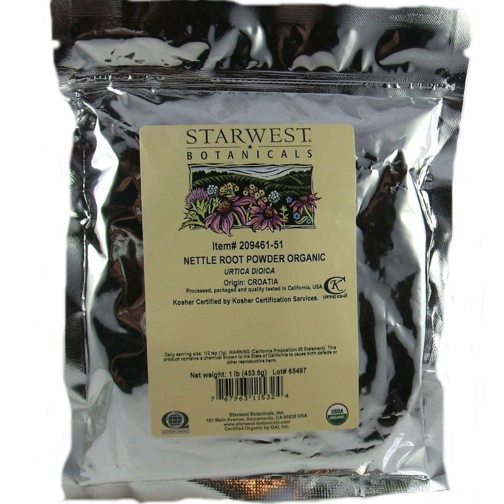 Starwest Botanicals Organic Nettle Root Powder, 1 Pound