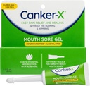 Gel douloureux de la bouche de Canker-X, soulagement rapide de la douleur et guérison pour les plaies de la bouche de Canker, les piqûres de cheek et les abrasions buccales, gel de soulagement de la douleur orale, sans benzocaine et sans alcool, adultes et enfants 6+ Années, 0,28 fl oz