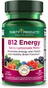 Produits de pureté B-12 Énergie Berry Lemonade Melt w/Super Fruits méthylcobalamine B12 - Vitamines B6, D3, acide folique et biotine - MécobalActif B 12-30 comprimés de fusion