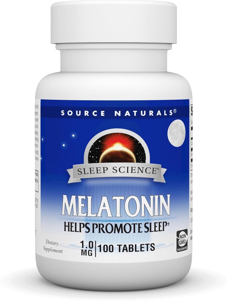 Source Naturelles Mélatonine 1 mg - 100 comprimés