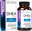 BlueBonnet Nutrition Intimate Essentials DHEA 50mg, pour la fonction de fertilité et les niveaux d'hormones optimales chez les hommes et les femmes*, non OGM, végétalien, sans gluten, 60 capsules végétales, 60 portions