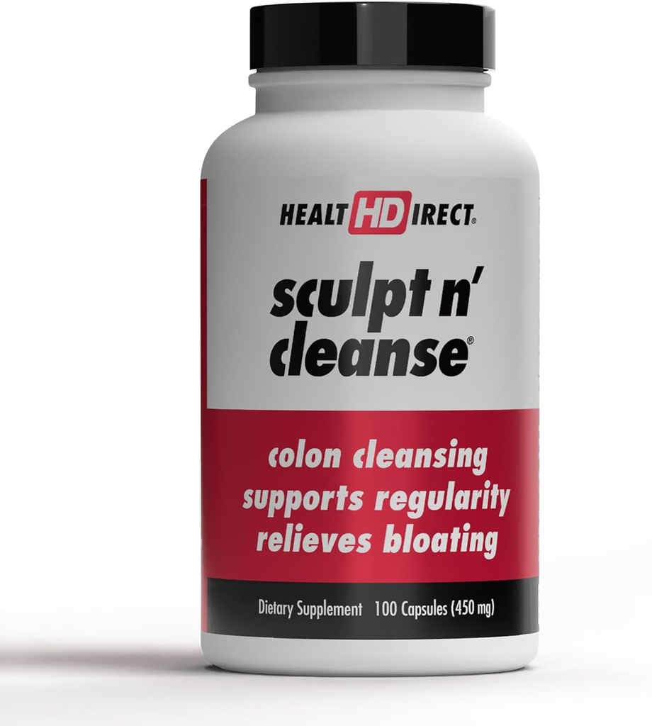 Sculpt n' Cleanse pour la santé et la régularité - Détox naturel et supplément flush de Gut - 100 capsules de Veggie