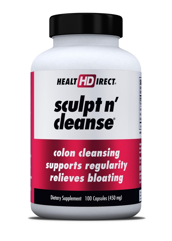 Sculpt n' Cleanse pour la santé et la régularité - Détox naturel et supplément flush de Gut - 100 capsules de Veggie