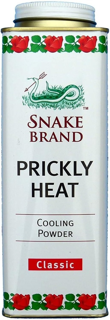 Poudre de refroidissement à chaleur piquante de marque Snake pour usage quotidien - Anti-Chafing, Relief de chaleur, Parfum d'origine classique (9,9 Oz / 280g)