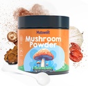Mélange de Poudre de Champignons (75 portions), Dix Supplément de Champignons avec Lions Mane, Reishi, Cordyceps, Chaga, Poudre de Champignons pour Alternative de Café, Matcha