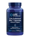 Capsules Life Extension MixTM sans cuivre, haute puissance, vitamine avancée, formule minérale, fruit et légumes, vitamine B, C, D, E, pour la santé du corps entier, le vieillissement en santé, sans gluten, 360 capsules