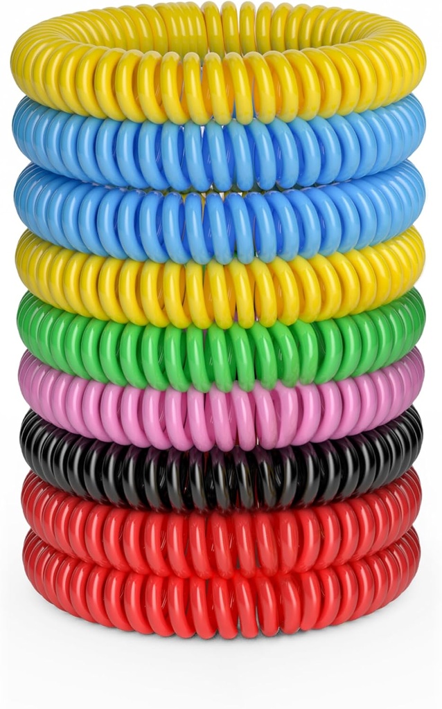 12 Pack Bracelets Mosquito, Bandes Mosquito pour Adultes et Enfants avec Enveloppés individuellement & DEET Bracelets sans, naturel et imperméable Citronella Bracelets pour la randonnée en camping