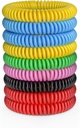12 Pack Mosquito Bracelets, Mosquito Bands for Adults and Kids with Individually Wrapped & DEET Free, Natural and Waterproof Wristbands Citronella Bracelets for Camping Hiking
