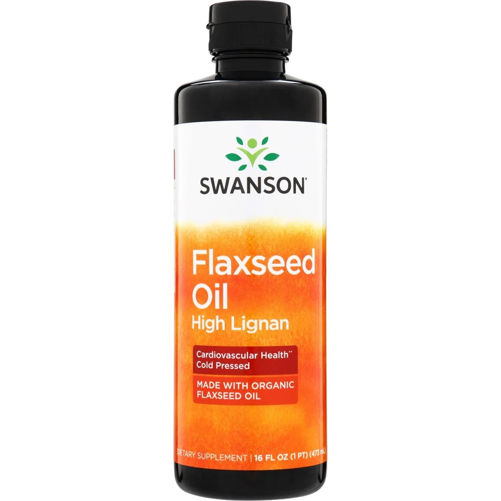 Huile de lin de Swanson Lignan élevé (Omegatru) 16 fl Once (473 ml) Liquide