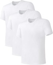 Sous-vêtements homme DAVID ARCHY T-Shirt en coton peigné T-Shirt Soft Moisture-Wicking Sous-vêtement Col d'équipage ou V Col Tees 3 Pack