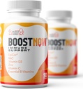 BoostNow Capsules de soutien immunitaire 14-en-1 - Enhanced with Vitamine C, D-3, Zinc, EpiCor, Elderberry & More - 90 Compte