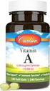 Carlson - Vitamine A, 15000 UI Palmitate (4500 mcg RAE), Vision santé et peau saine, fonction immunitaire, 240 softgels