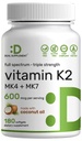 SUPPLÉMENT DE DÉAL Vitamine K2 Supplément 600mcg, 180 softgels d'huile de coco.