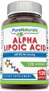 Pure Naturals Alpha Lipoic Acid 600 mg 120 Capsules Supplément (en anglais)