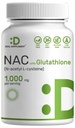 SUPPLÉMENT DE DÉAL Supplément NAC (N-acétyl Cysteine) 1 000 mg par portion avec du glutathion réduit, 240 Capsules – Soutien antioxydant pour la santé immunitaire, le poumon et la fonction hépatique
