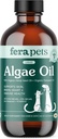 Animaux de compagnie Fera Huile d'algue - Chats et chiens Huile d'oméga 3 - Vegan - Immune, coeur, cerveau, peau et revêtement - Comprend vitamine E, graines de chanvre biologique et huile de lin - 100 % Oméga-3 à base végétale - 8 oz