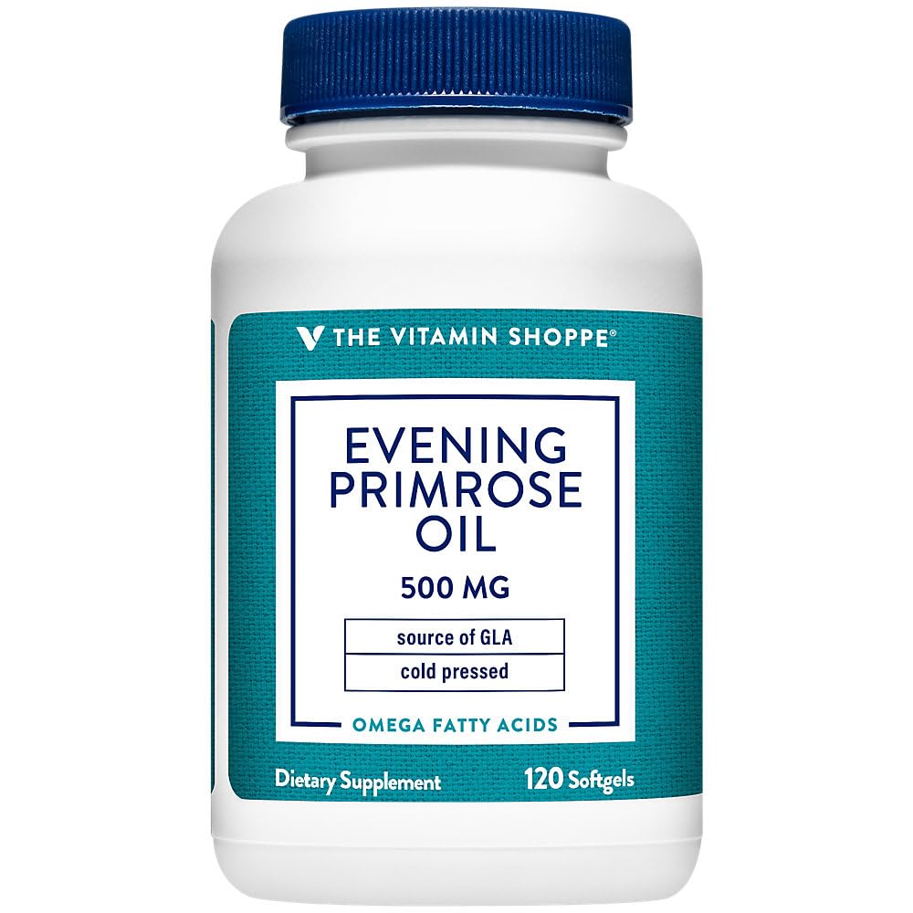 L'huile de Primrose 500MG, source naturelle de GLA (Gammia Linolenic Acid), supplément pour la santé des femmes et l'équilibre hormonal (120 Softgels)
