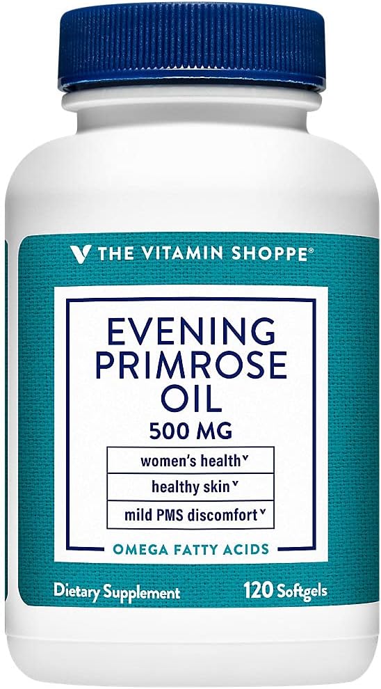 L'huile de Primrose 500MG, source naturelle de GLA (Gammia Linolenic Acid), supplément pour la santé des femmes et l'équilibre hormonal (120 Softgels)
