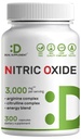 Booster à oxyde nitrique 3 000mg par portion, 300 Capsules – Supplément à oxyde nitrique 12 en 1 – Complexe Arginine et Citrulline avec mélange d'énergie – Racine de marshmallow – favorise le flux nutritionnel vers les muscles et le coeur