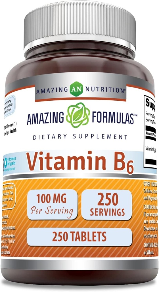 Formules étonnantes Supplément de vitamine B6 100 Mg par portion