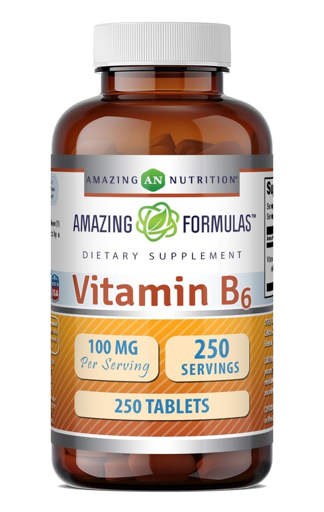 Formules étonnantes Supplément de vitamine B6 100 Mg par portion