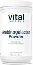 Nutriments vitaux Arabinogalactan Powder.com Supplément de fibre prébiotique végétalienne pour la santé des IG, le foie et le soutien immunitaire.