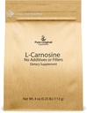 PURE ORIGINAL INGRÉDIENTS L-Carnosine en poudre (4 oz), supplément alimentaire, vérifié en laboratoire, sans additifs ou charges
