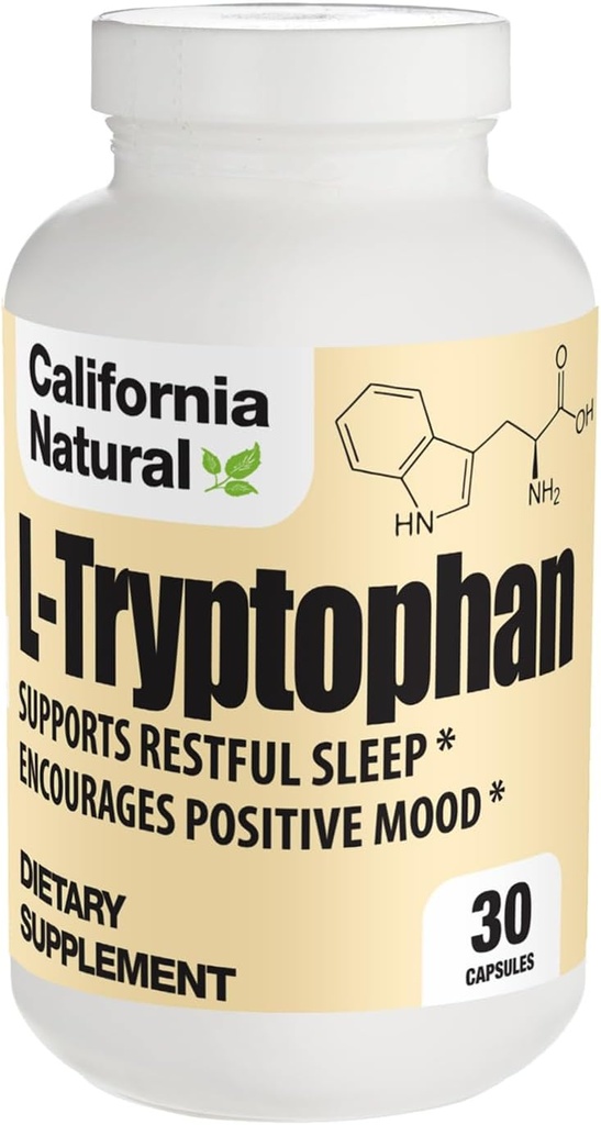 California L-Tryptophane naturel 500 Mg Capsules, 30 Nombre