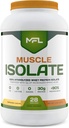 MFL 100% Isolé Protéine l 30g de Protéine l 12g Acides aminés l Keto Friendly l Low Carbs l 2 lbs.