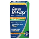Osteo Bi-Flex Glucosamine Triple Strength Plus Turmeric Supplément avec Curcumine pour le soutien et la gamme de mouvements conjoints, 40 jours d'approvisionnement, 80 comprimés enduits, compléments nutritionnels mixtes santé