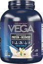 Vega Sport Poudre de protéines végétales + récupération - 30g Protéines végétales par portion, Vanille, 45 portions, 5g BCAA, Probiotiques, NSF certifié, Pour Shakes & Smoothies, 4.1lbs (Packaging May Vary)