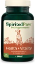 Santé de la patte spiritueuse + Vitalité pour chiens - Supplément animal pour système immunitaire, manteau, foie et plus - Soutien multifonctionnel pour chiens avec Choline, calcium, zinc et vitamines D et A - 90 Wafers à croquer