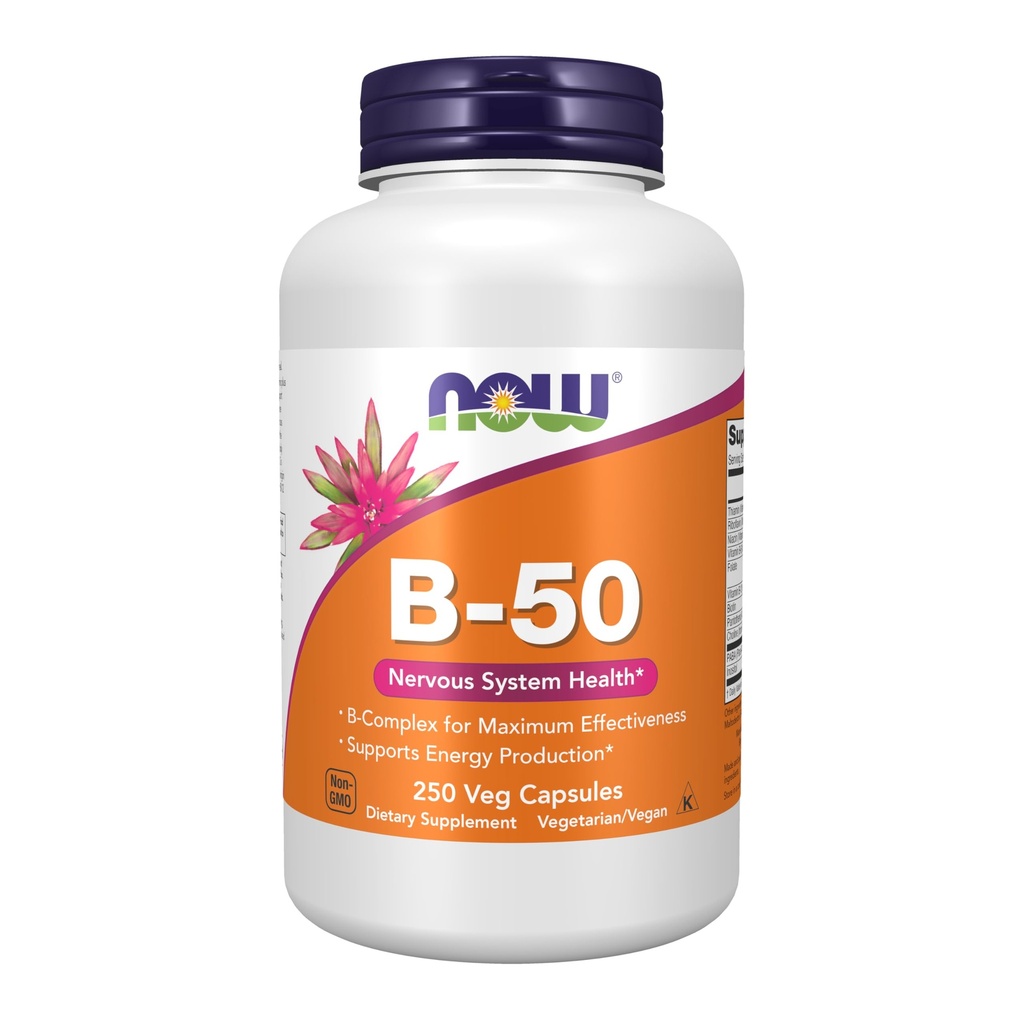 Suppléments, vitamine B-50, production d'énergie*, santé du système nerveux*, 250 gélules