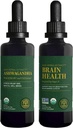 Global Healing Center Ashwagandha & Cerveau Health Kit - Complexe Ashwagandha, soutient l'humeur, la fonction