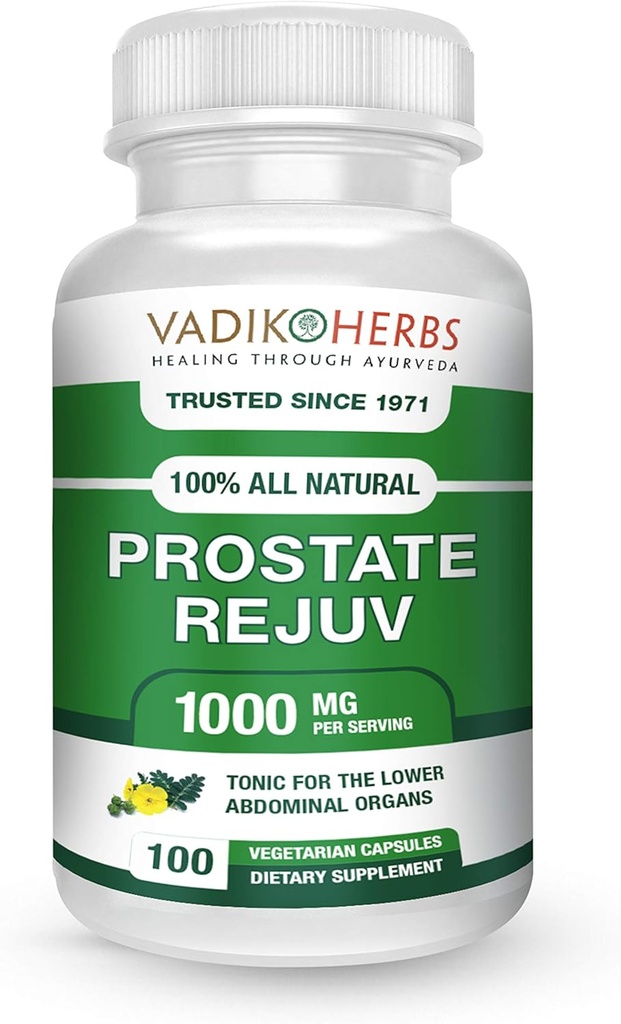 Herbes de Vadik biologique certifiées Prostate Rejuv complément alimentaire à base de plantes , favorise la santé de la prostate et réduit les symptômes connexes, soutient le fonctionnement normal de la prostate (1 Pack)