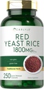 Carlyle Red Yeast Rice Supplément: 1800 mg: 250 capsules sans OGM et sans gluten