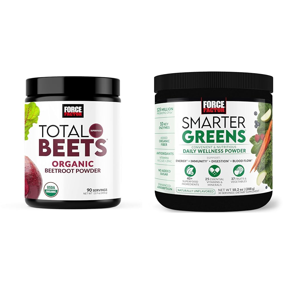 Facteur de force Betteraves totales Poudre de betterave biologique Superfood pour stimuler la nutrition quotidienne, USDA Bio & vert plus intelligent Poudre de bien-être quotidien pour soutenir l'énergie, l'immunité et la digestion