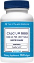 La vitamine Shoppe Calcium 1000MG, facile à avaler Softgels, soutient les os et les dents avec 400UI de vitamine D (100 Softgels)