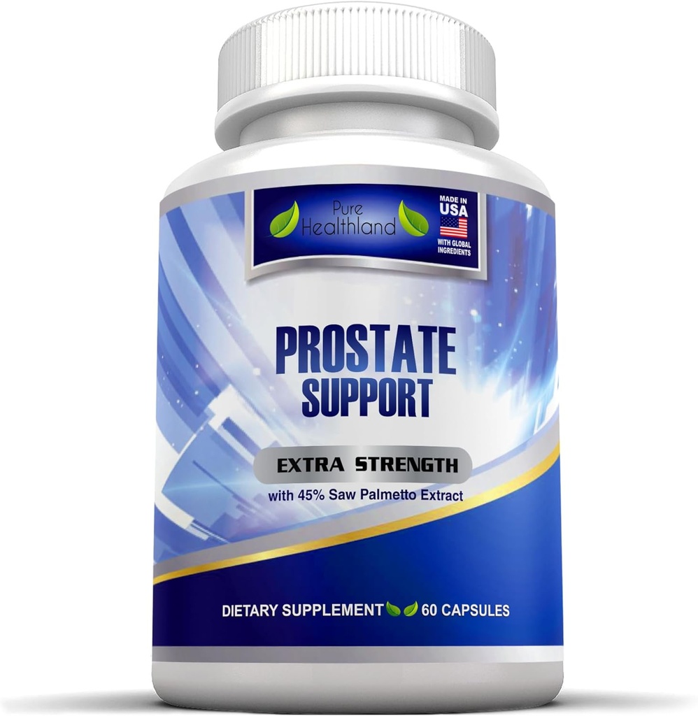 Supplément santé prostate pour les hommes – 33 ingrédients naturels avec 45% extrait de Palmetto de scie