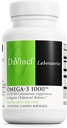 DAVINCI Labs Omega-3 1000 - Supplément alimentaire pour maintenir des niveaux de cholestérol déjà normaux et soutenir le système immunitaire, les cheveux et la peau sains* - Sans gluten - 45 softgels enrobés entériques