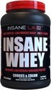 Insane Labz Insane Whey, 100% Muscle Building Whey Protein, BCAA Profile Amino, Mass Gainer, Remplacement des repas (Cookies et crème, 30 portions)