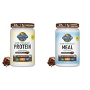 Garden of Life Poudre de protéines de chocolat végétalien biologique Raw Organic Meal Replacement Shakes - Poudre de protéines végétaliennes à base de chocolat