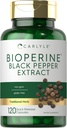 Carlyle Bioperine 10mg=120 Capsules=1 Sans OGM et sans gluten=1 provenant de l'extrait de poivre noir=1 supporte l'absorption de poudre de curcumine
