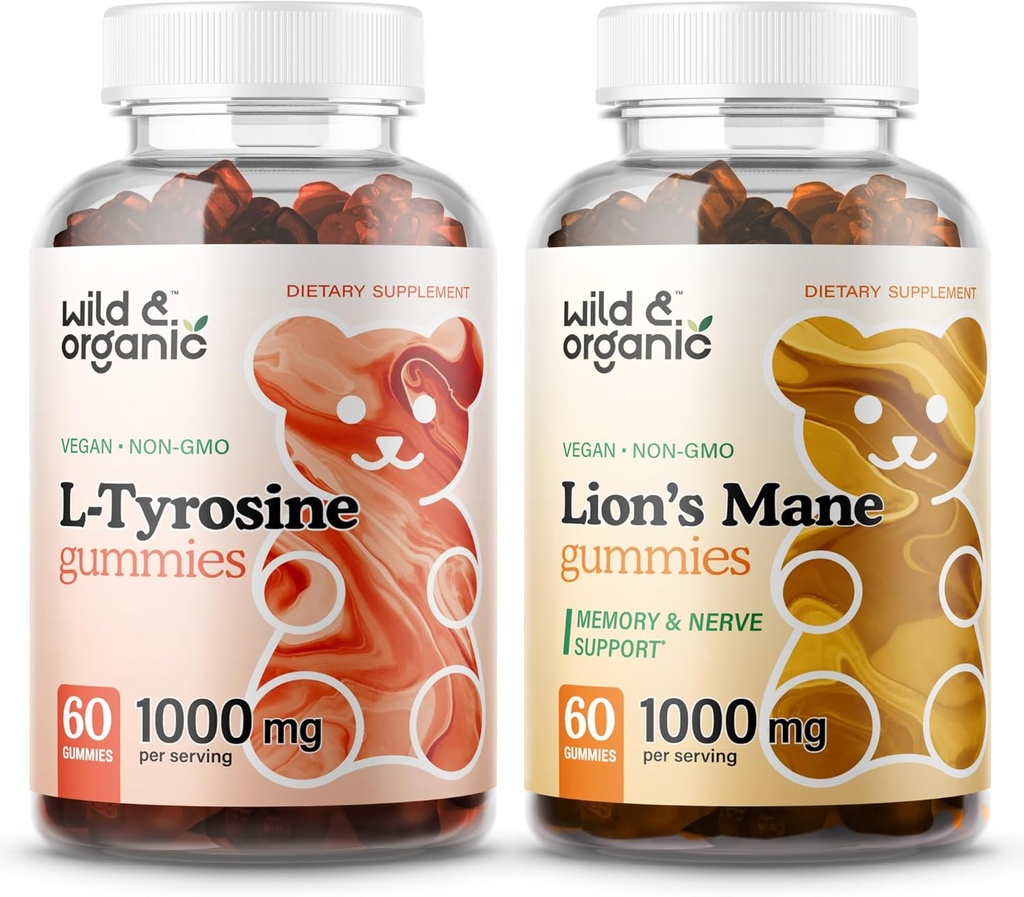 Gommies L-Tyrosine sauvages et biologiques & Gommies de lion