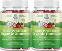 Natures Craft USDA Organic Probiotic Gummies for Kids - Vegan Non-GMO Kids Probiotic Gummy Vitamin for Immunity and Digestive Health - Gentle 2.5B CFU Organic Probiotics Strawberry Flavor (4 Month)