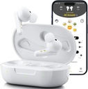 Aides auditives Kingwell OTC rechargeables, aides auditives Bluetooth pour les aînés avec l'application intelligente Appels activés sur iOS/Android, qualité sonore authentique, annulation du bruit sur 32 canaux DSP