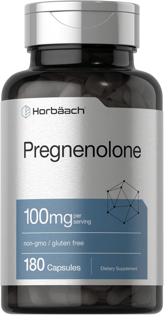 Horbäach Pregnénolone 100mg. 180 Capsules.